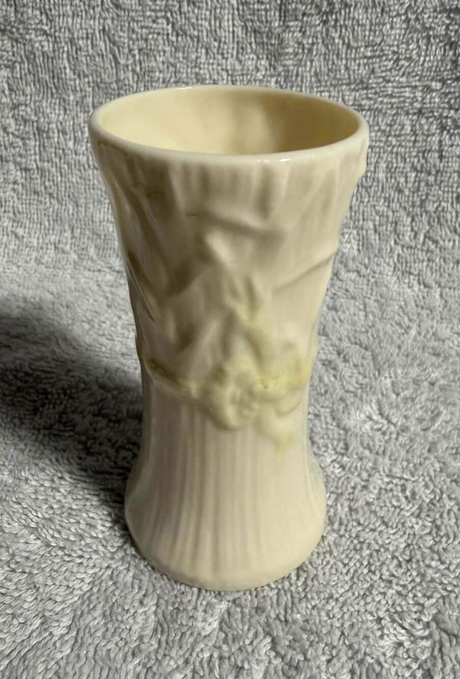 Belleek Typha Spill Vase Ivory Porcelain